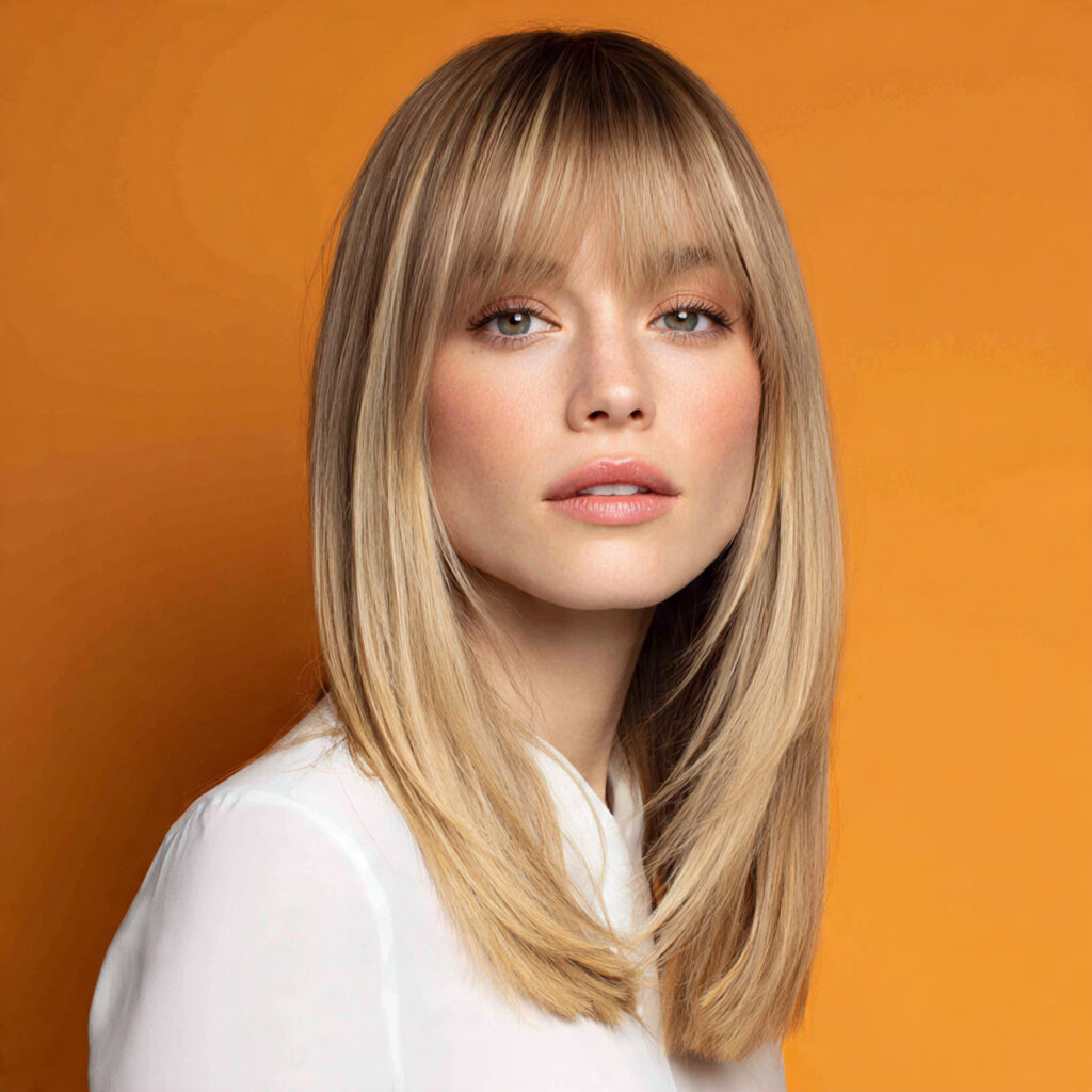 Straight Hair with See-Through Bangs Ideas