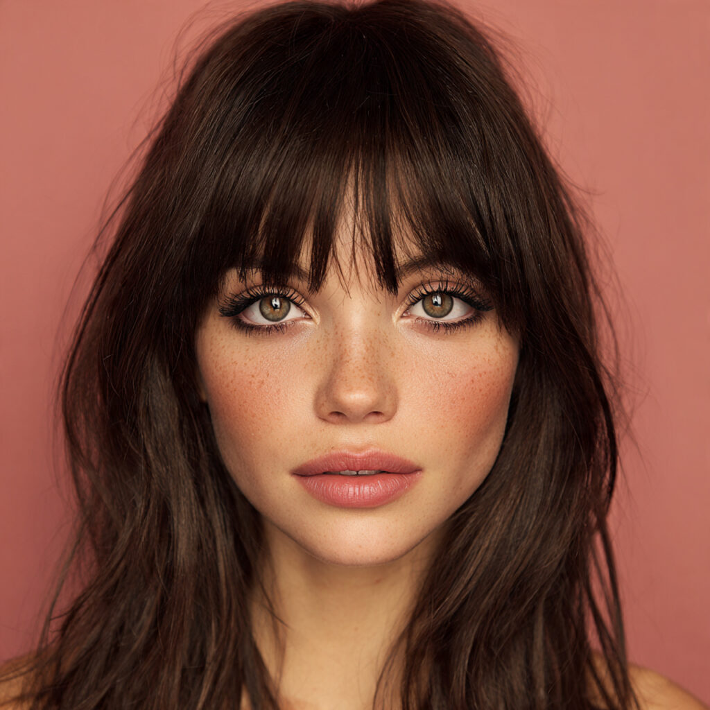 Curtain Bangs with Medium Layers Ideas