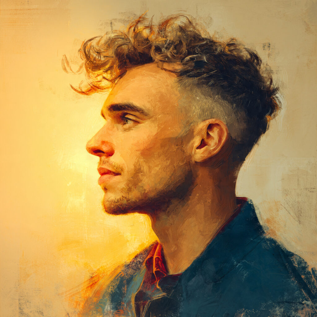 High Taper Fade with Wavy Finish Idea