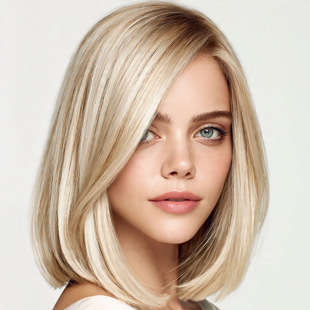 Polished Lob Salon Medium Hair Ideas