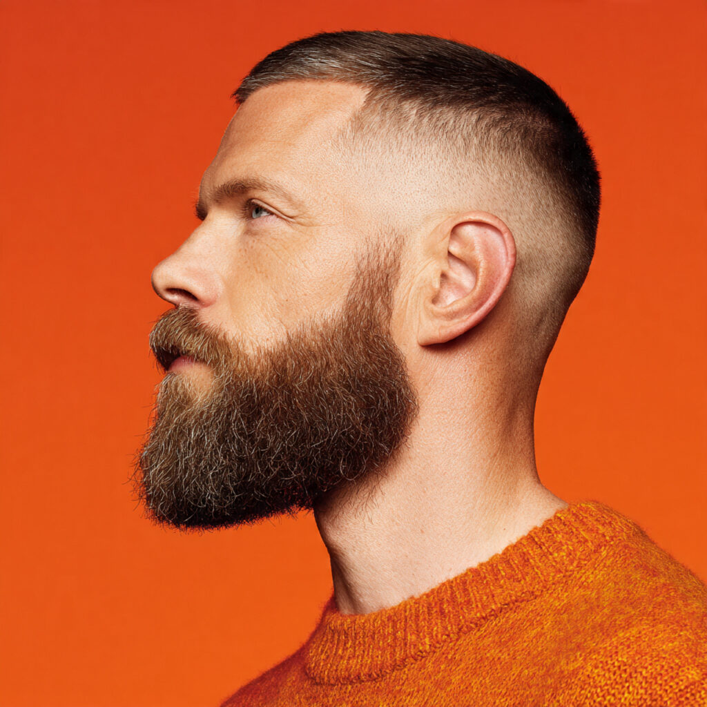 High Taper Fade with Beard Blend Idea