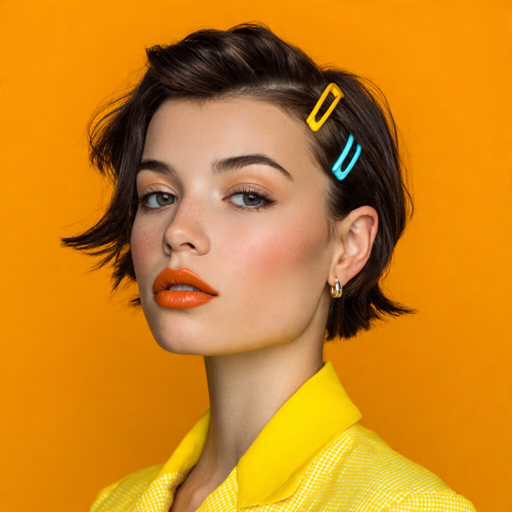 Short Hair Claw Clip Hairstyle Idea