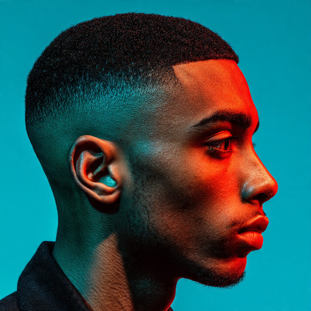 High Taper Fade with Sharp Temple Focus Idea