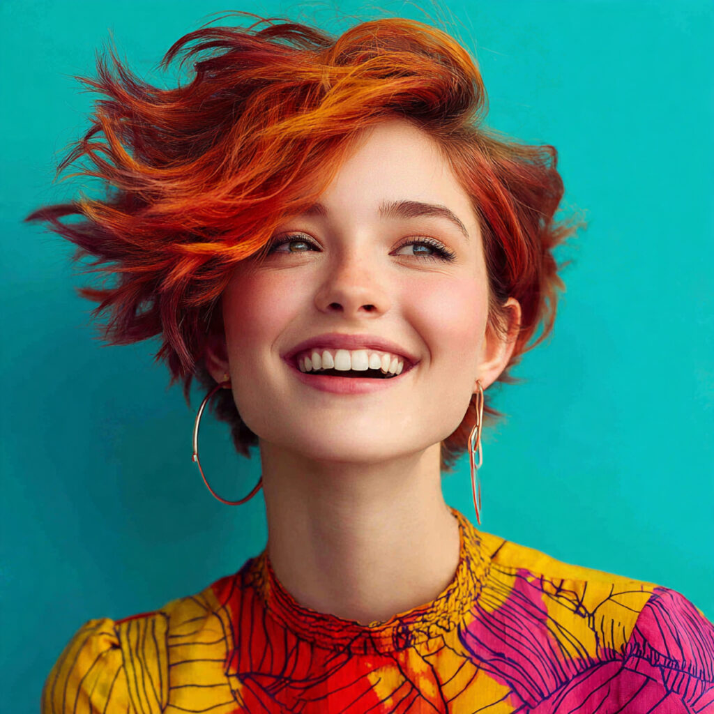 Playful short shag ideas