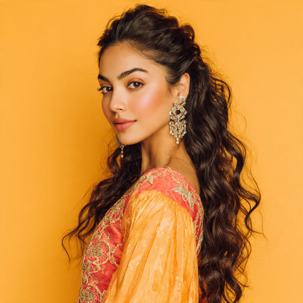 Half Up Half Down Eid Hairstyles Ideas