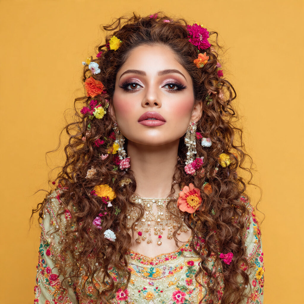 Floral Hair Accessories Eid Hairstyles Ideas