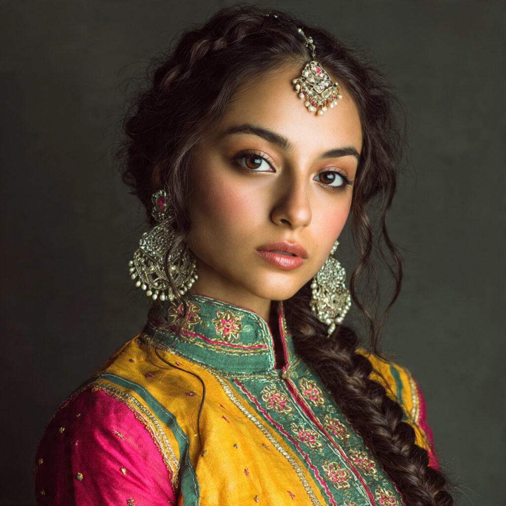 Side Braided Eid Hairstyles Ideas