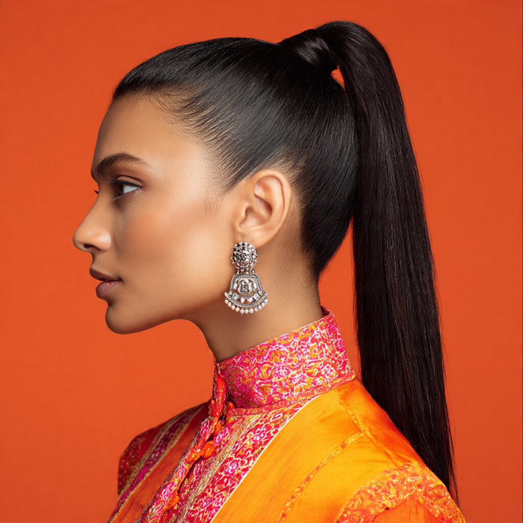 Sleek High Ponytail Eid Hairstyles Ideas