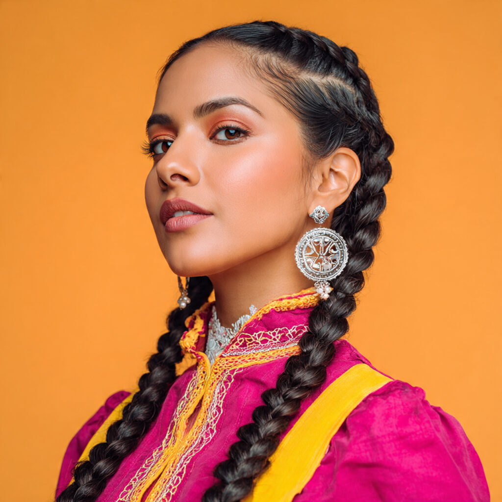 Traditional Braided Eid Hairstyles Ideas