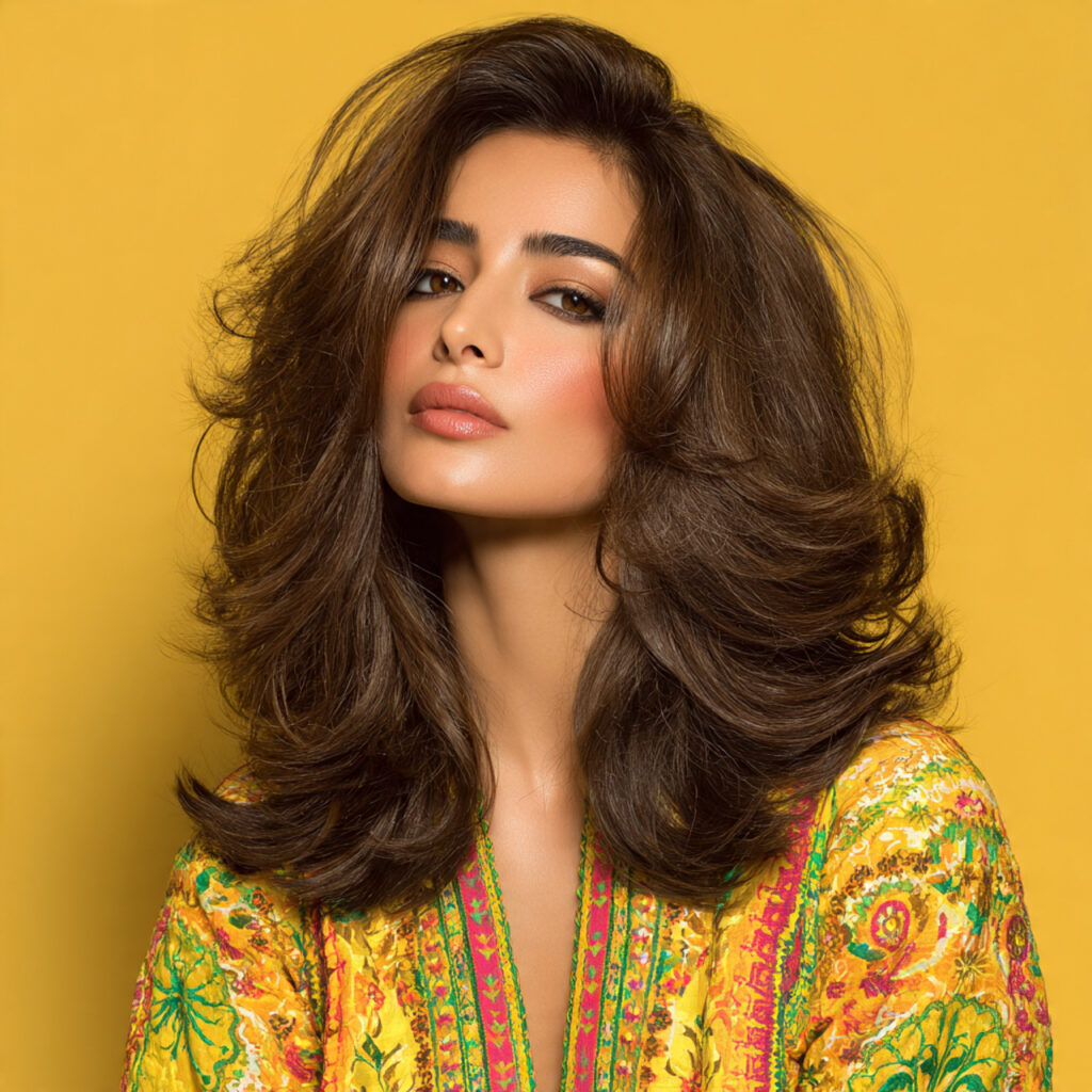 Voluminous Blowout Eid Hairstyles Ideas