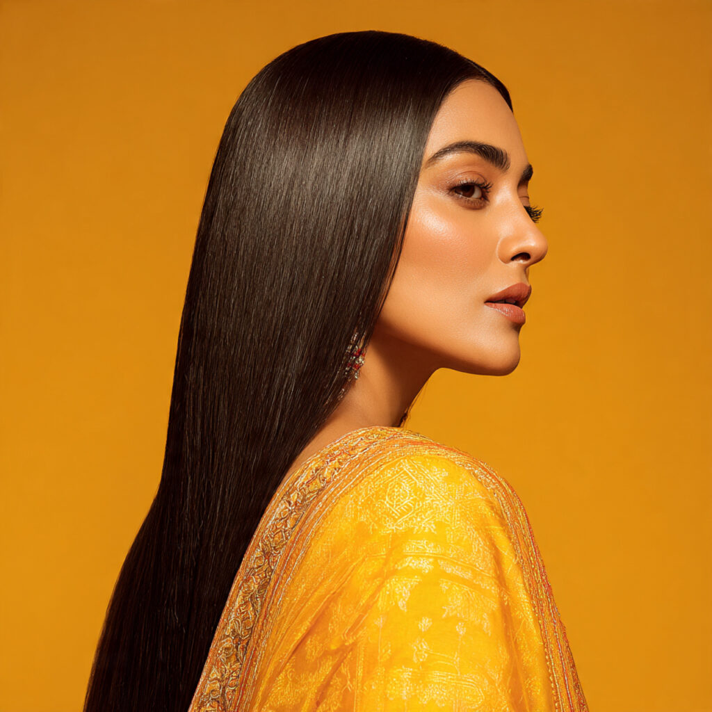 Minimalist Sleek Hair Eid Hairstyles Ideas