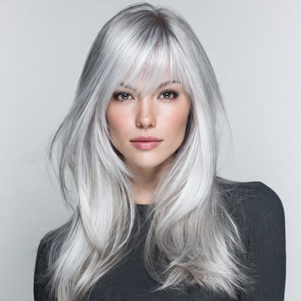 Dusty Silver Hair Blend Idea