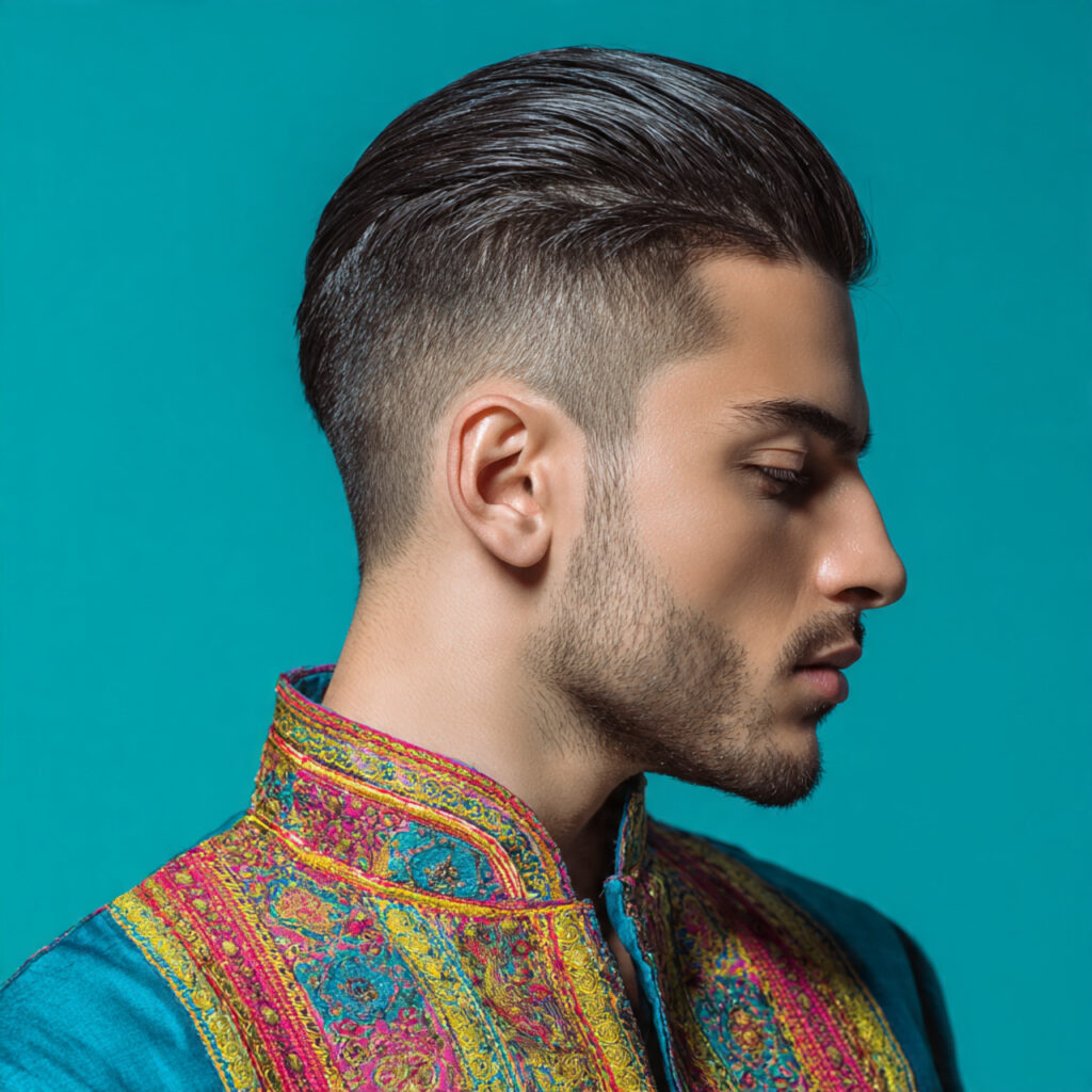 30 Simple Eid Hairstyle for Men Ideas for a Fresh Festive Look 9 Short Slicked Back Hairstyle Ideas