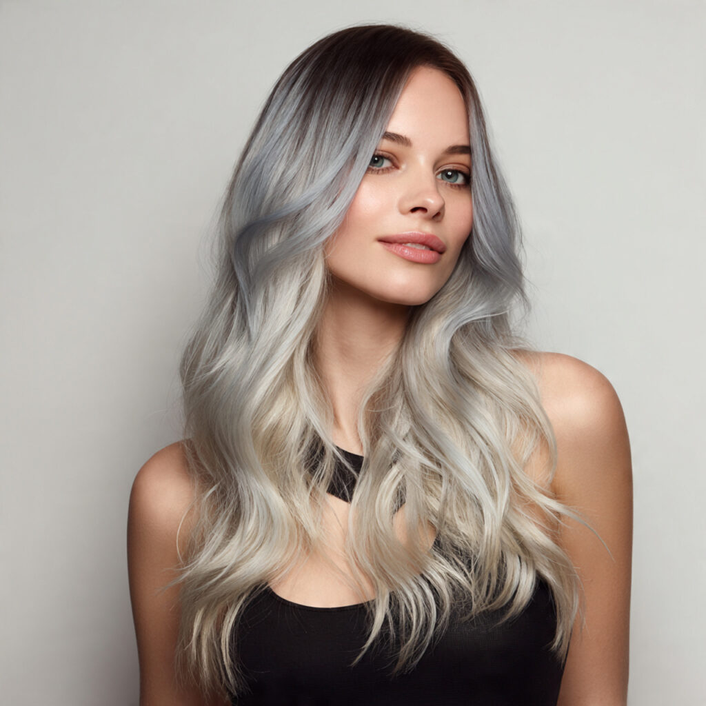 Silver and Ash Brown Blend Idea