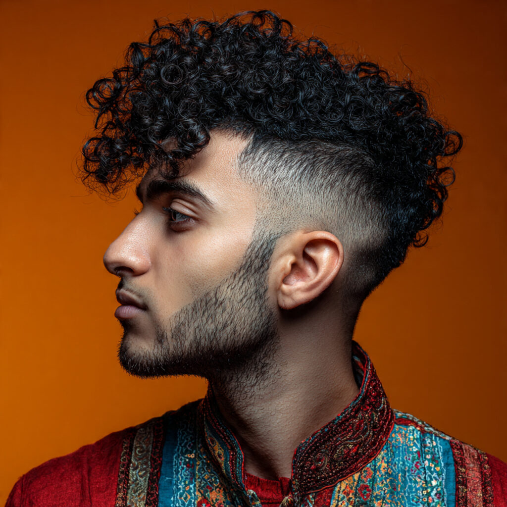 30 Simple Eid Hairstyle for Men Ideas for a Fresh Festive Look 13 Curly Top Fade Hairstyle Ideas