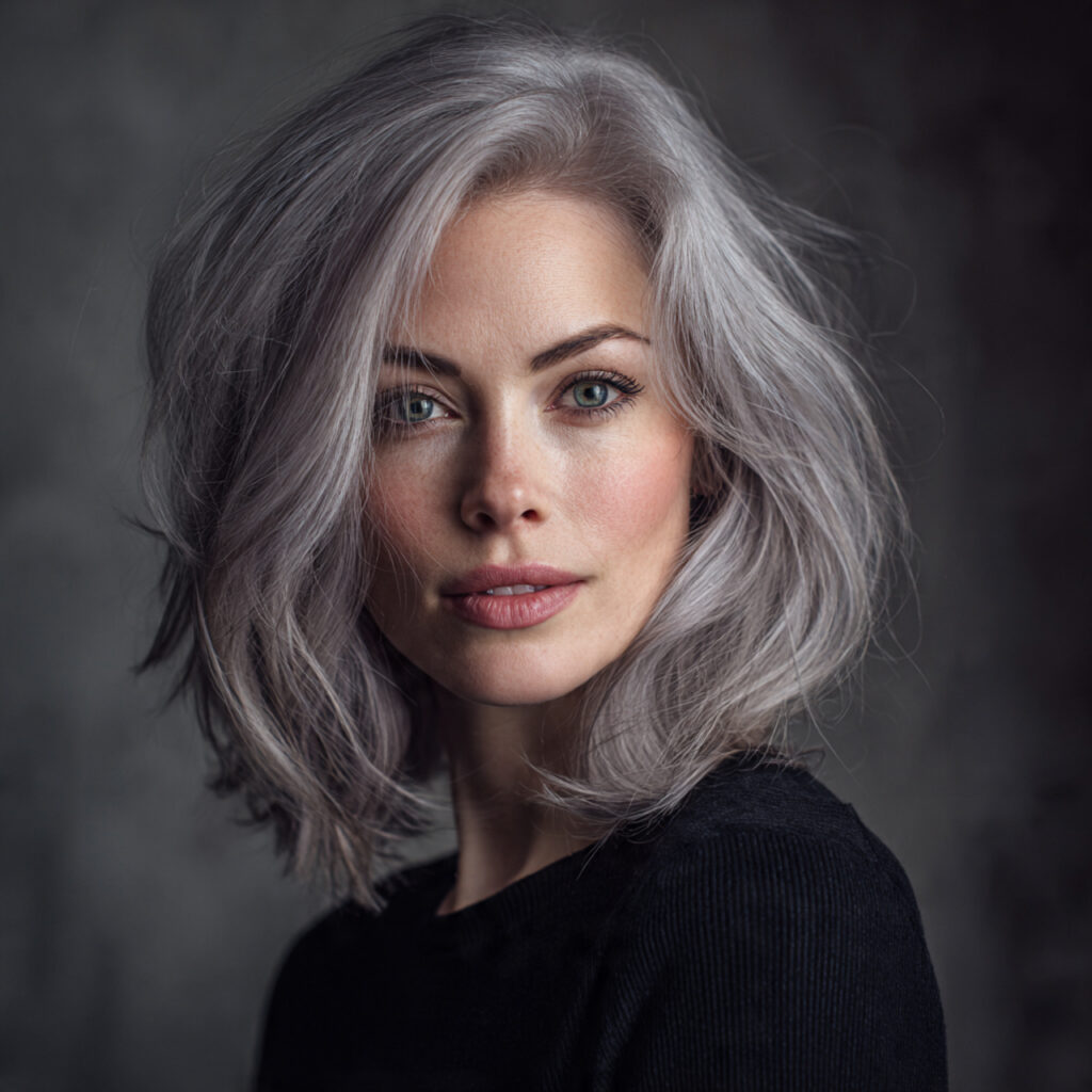 Icy Gray Highlight Blend Idea