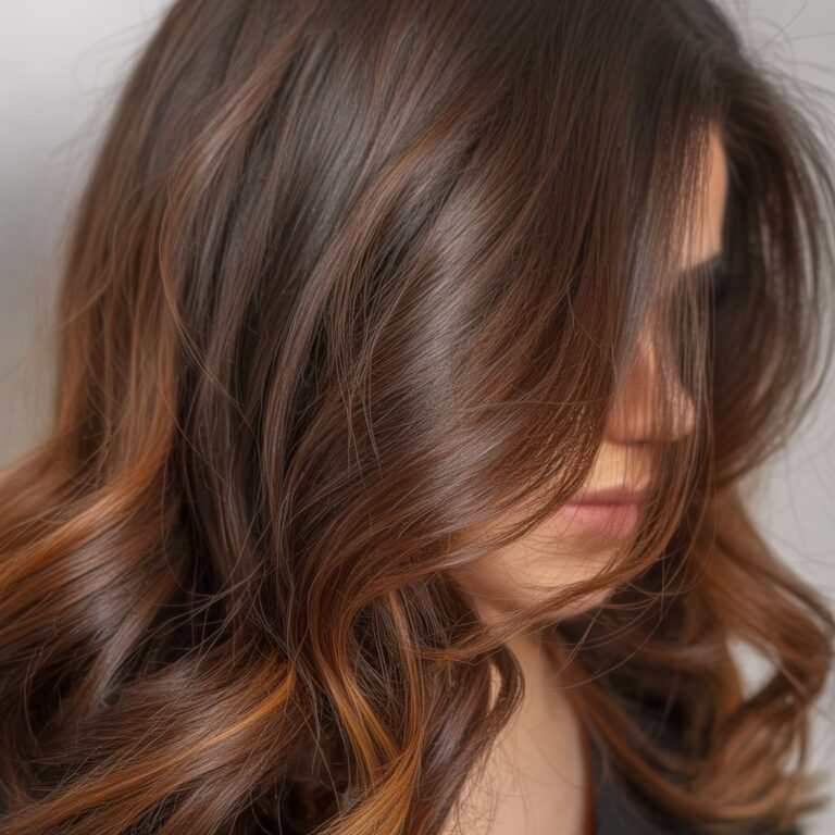 Dimensional brunette hair color