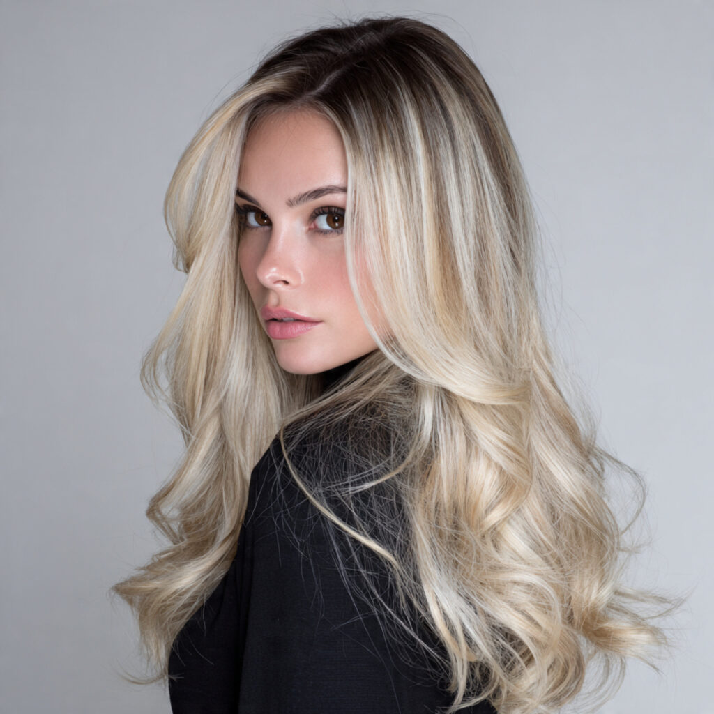 25 Fall Blonde Hairstyle Ideas You’ll Love for a Cozy, Stylish Look 8 Dark Root Blonde Contrast Ideas