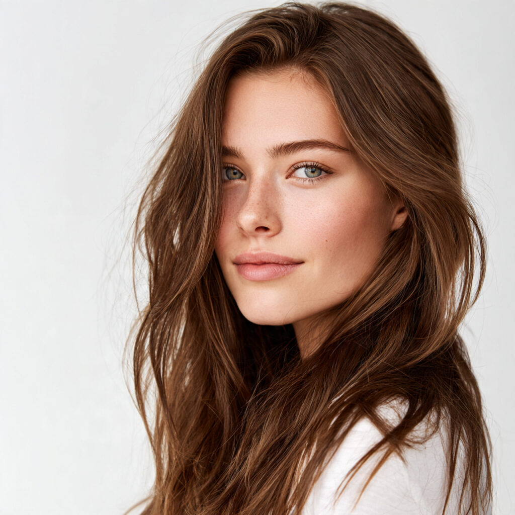Natural Brunette with Subtle Highlights Ideas