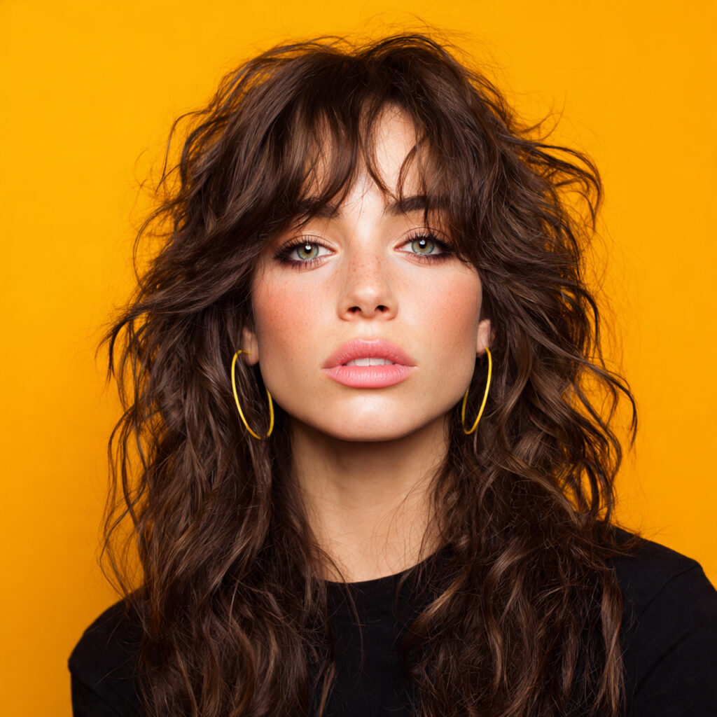 Brunette Shaggy Layers Ideas